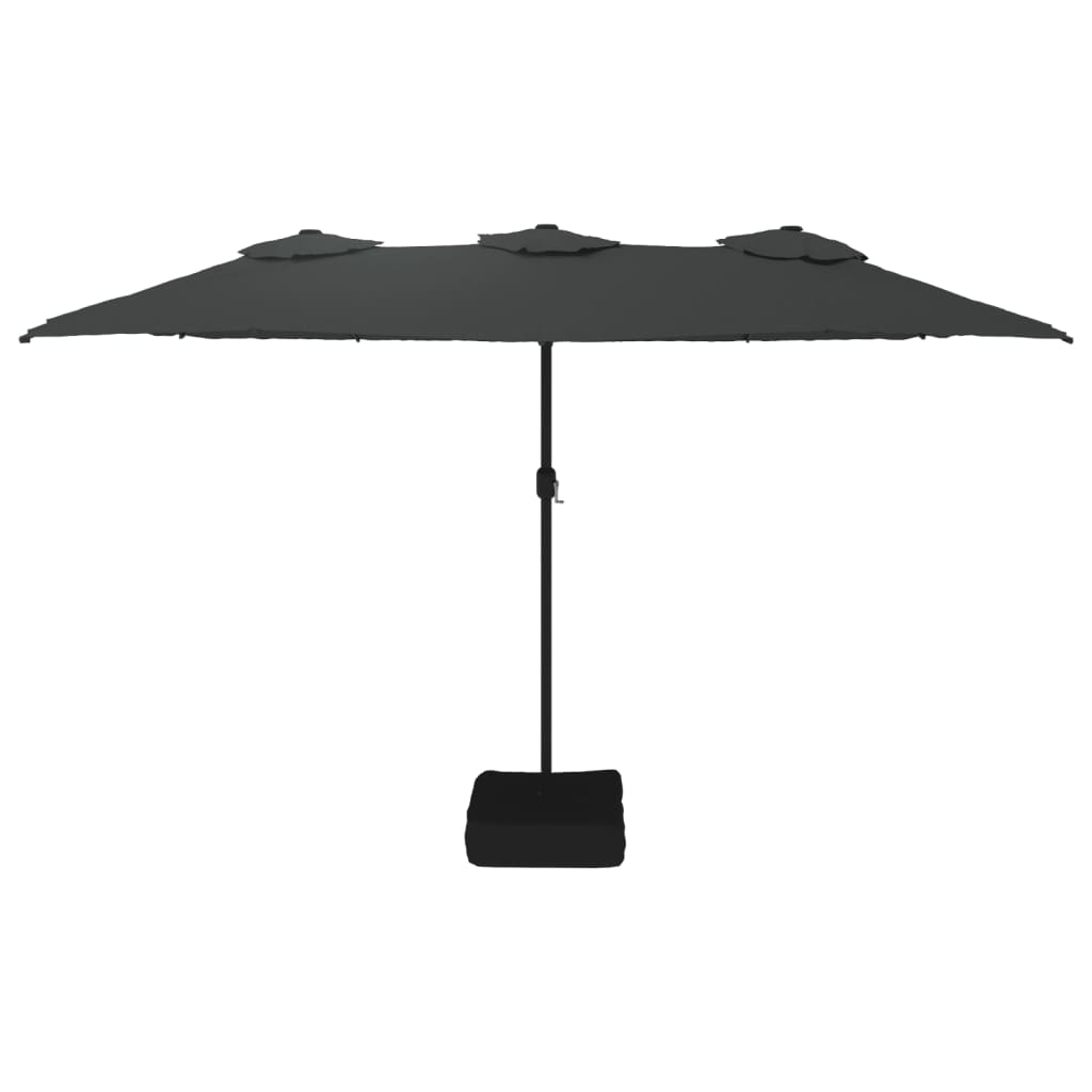 vidaXL Podwójny parasol ogrodowy, antracytowy, 449x265 cm