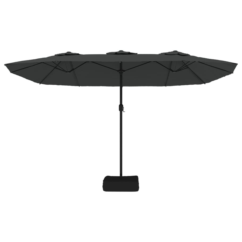 vidaXL Podwójny parasol ogrodowy, antracytowy, 449x265 cm
