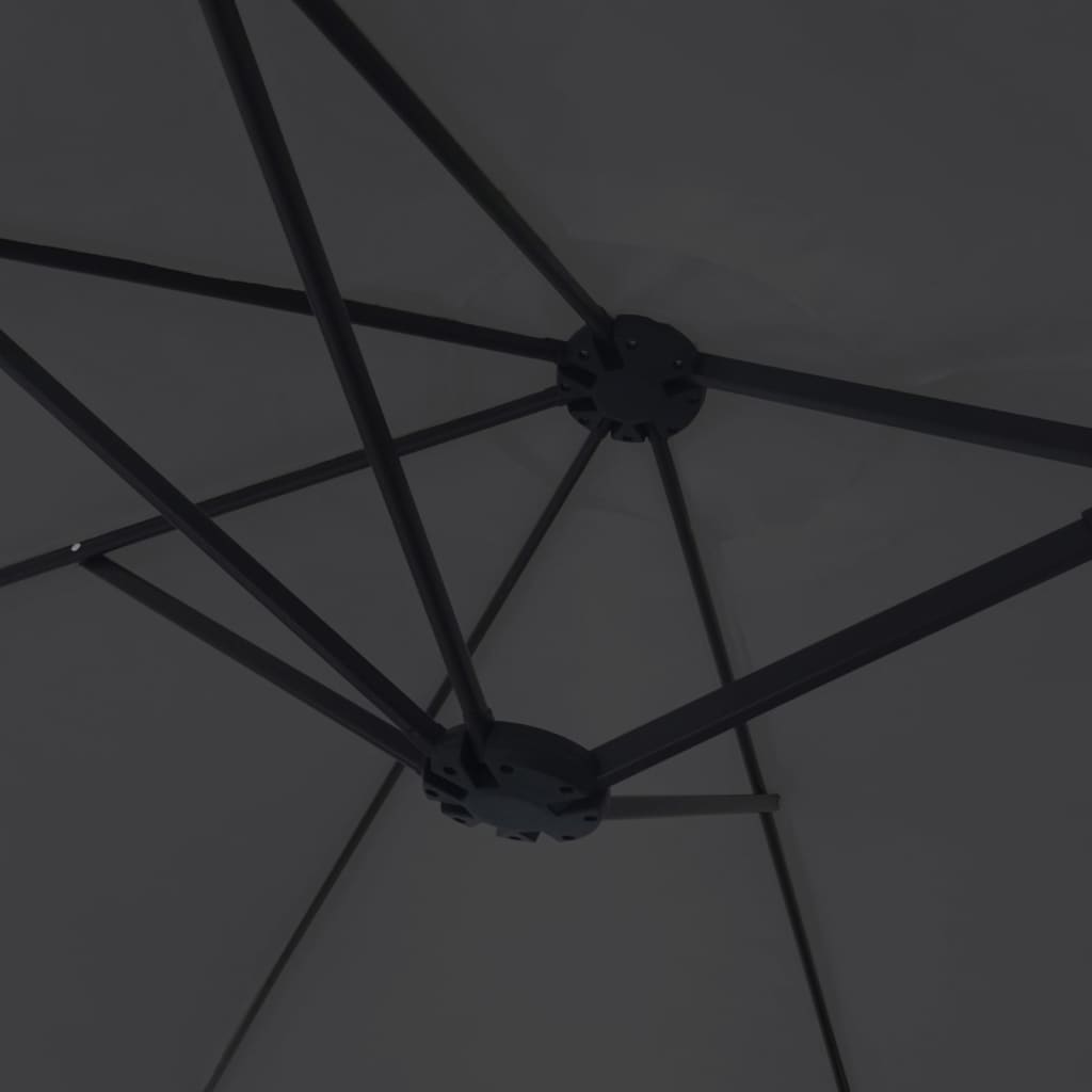vidaXL Podwójny parasol ogrodowy, czarny, 449x265 cm