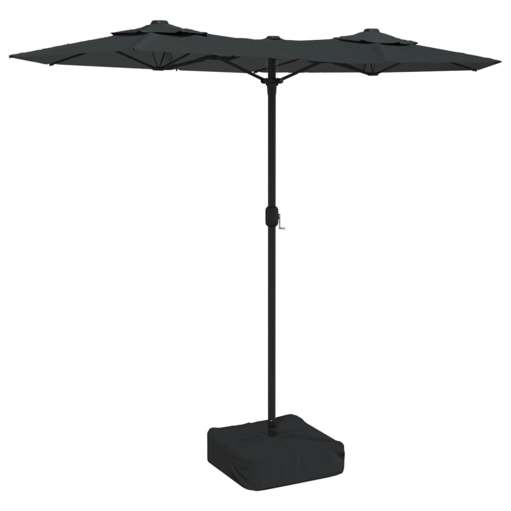 vidaXL Podwójny parasol ogrodowy, antracytowy, 316x145 cm