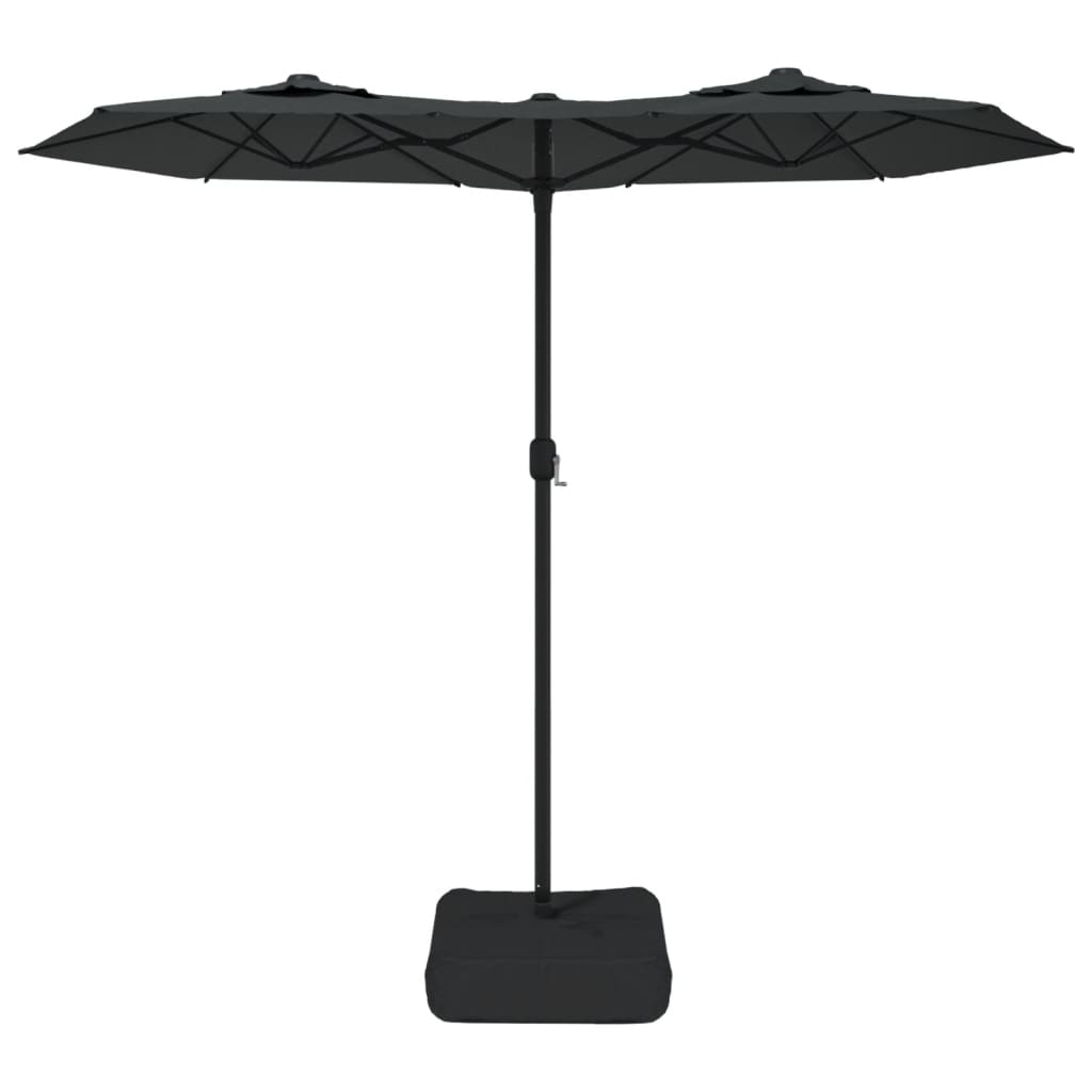 vidaXL Podwójny parasol ogrodowy, antracytowy, 316x145 cm