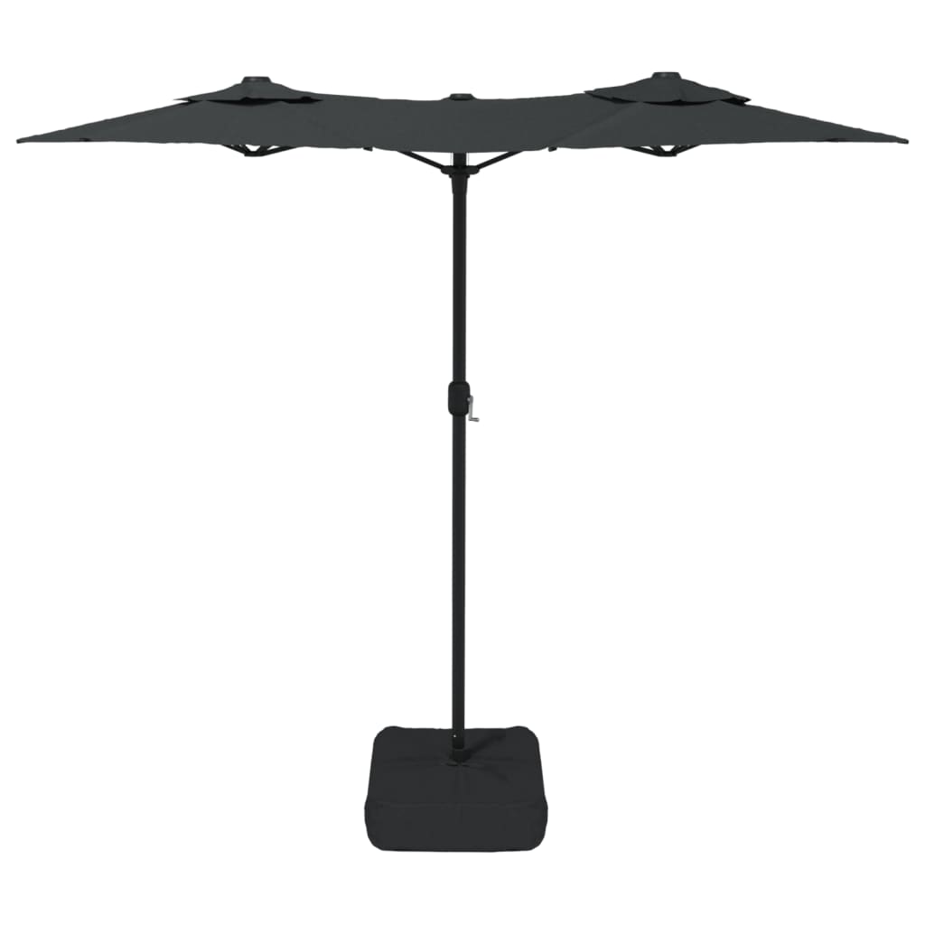 vidaXL Podwójny parasol ogrodowy, antracytowy, 316x145 cm