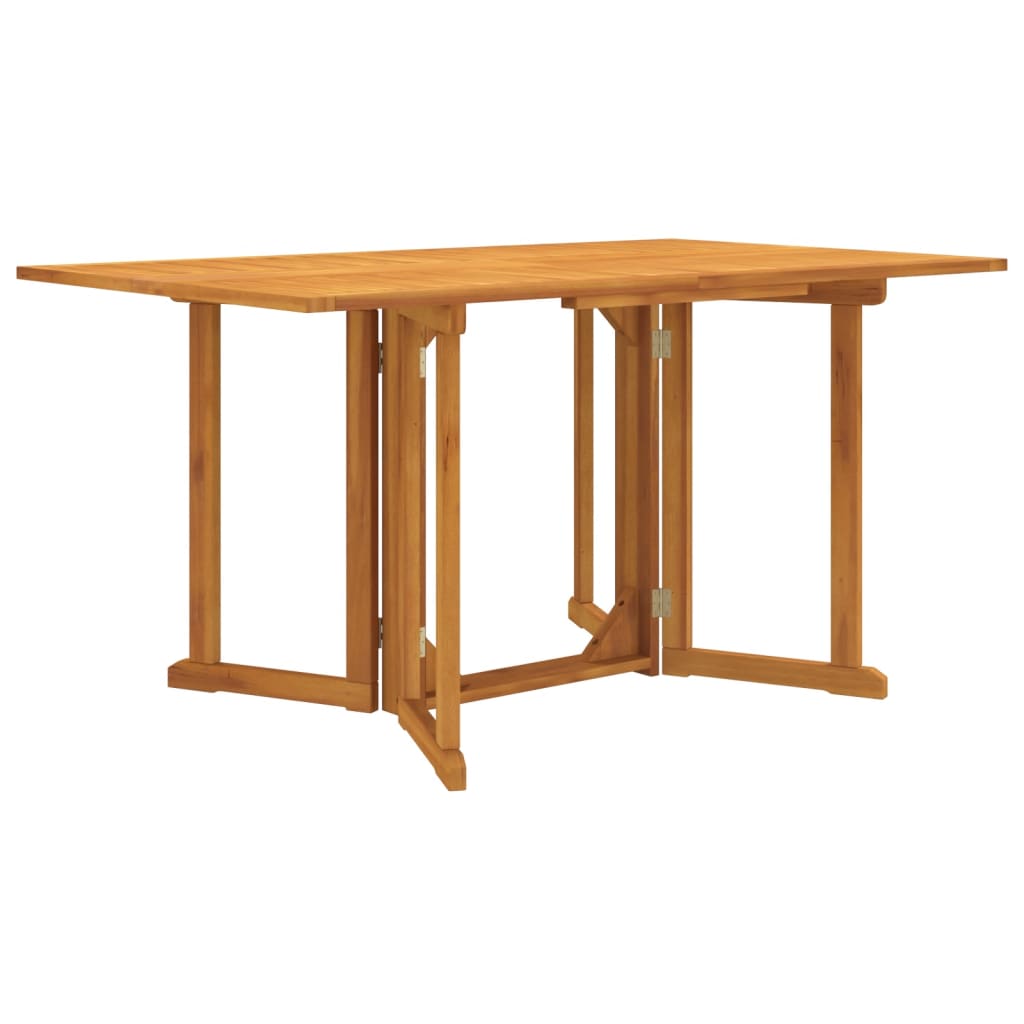 vidaXL Składany stół ogrodowy, 150x90x75 cm, lite drewno tekowe