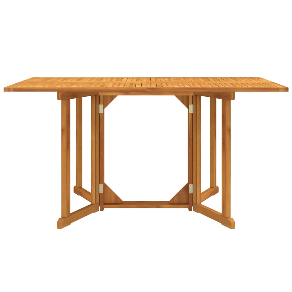 vidaXL Składany stół ogrodowy, 150x90x75 cm, lite drewno tekowe