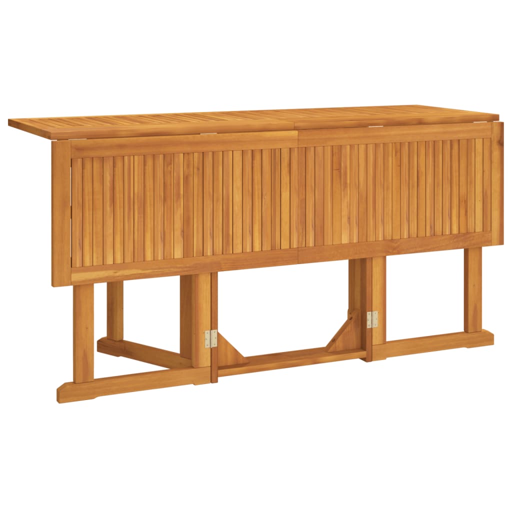 vidaXL Składany stół ogrodowy, 150x90x75 cm, lite drewno tekowe