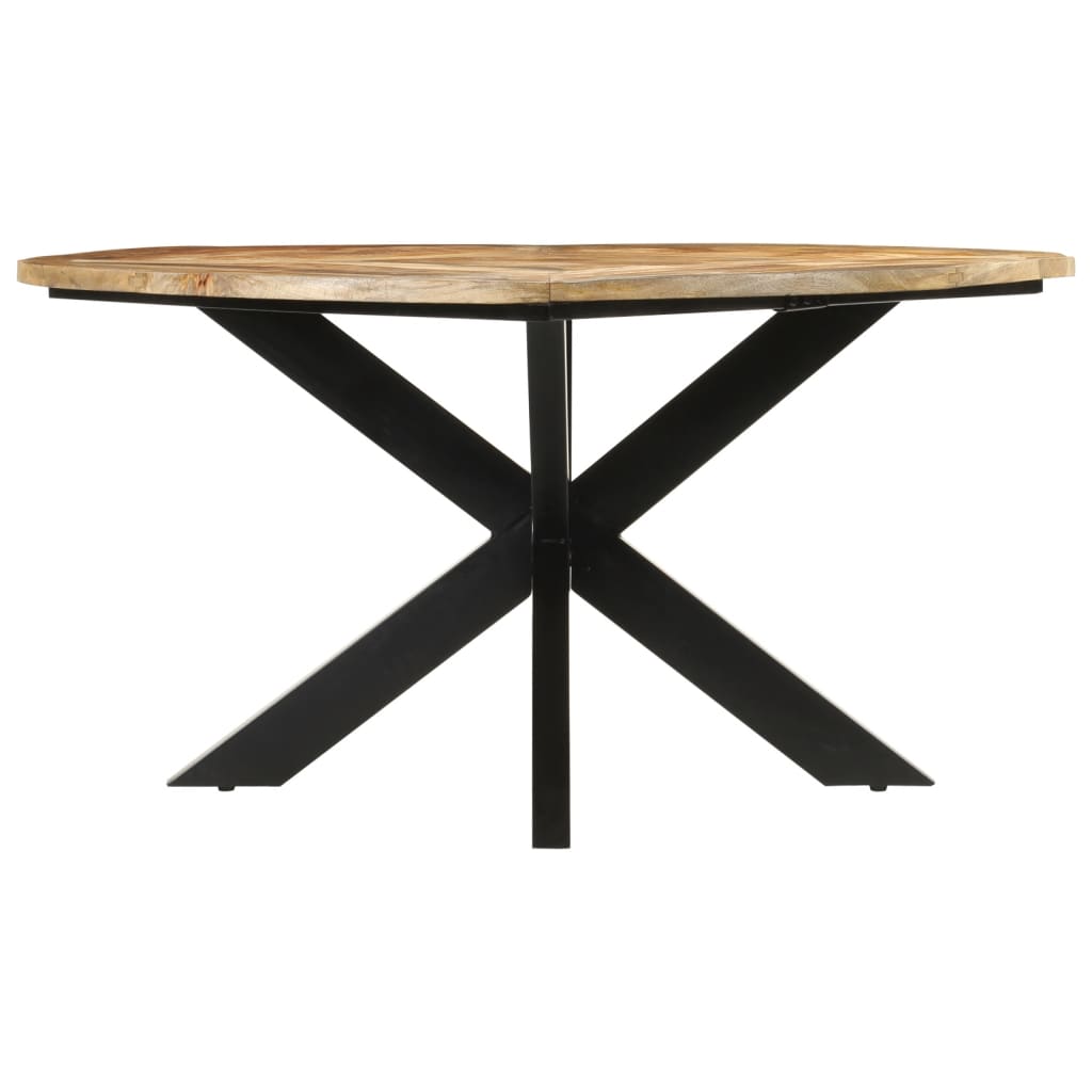 vidaXL Stół do jadalni, Ø150x76 cm, surowe drewno mango