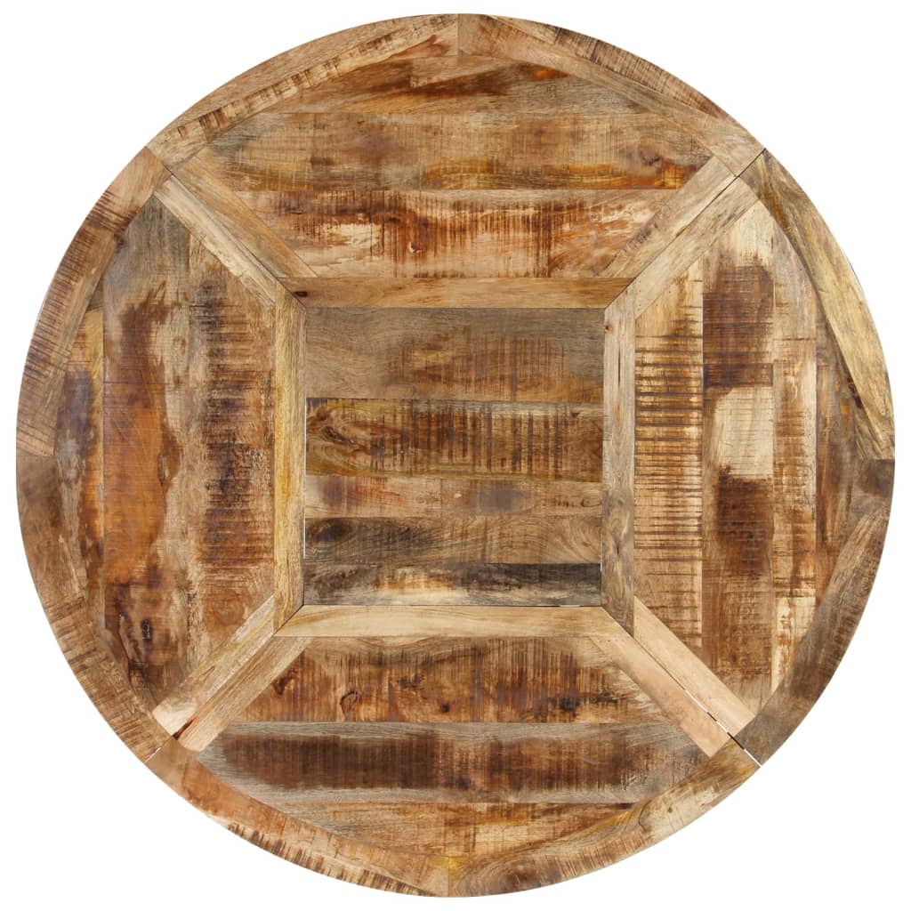 vidaXL Stół do jadalni, Ø150x76 cm, surowe drewno mango