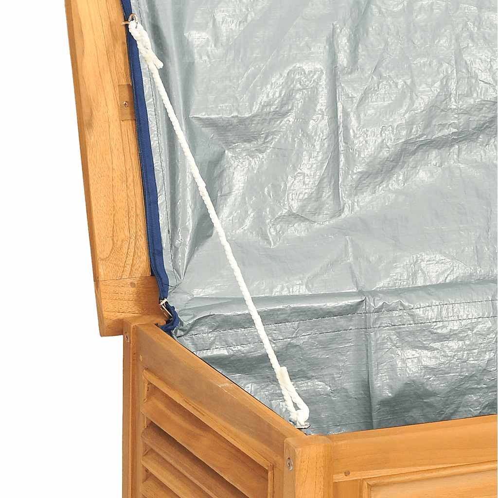 vidaXL Skrzynia ogrodowa z workiem, 90x50x58 cm, lite drewno tekowe