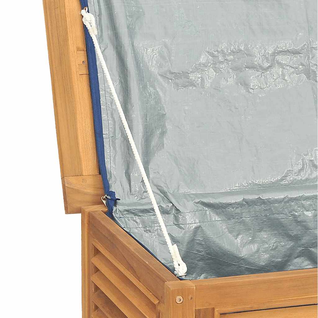 vidaXL Skrzynia ogrodowa z workiem, 175x50x55 cm, lite drewno tekowe