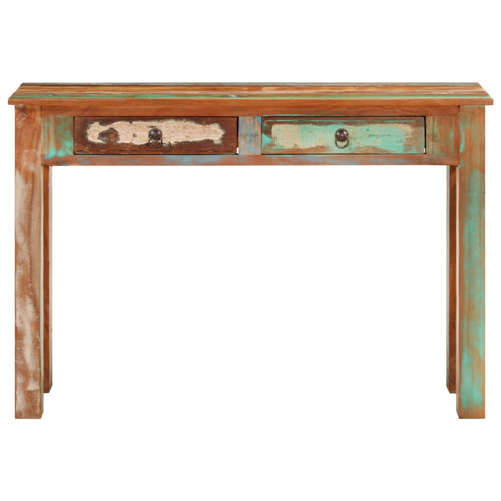 vidaXL Stolik konsolowy, 110x30x75 cm, lite drewno z odzysku