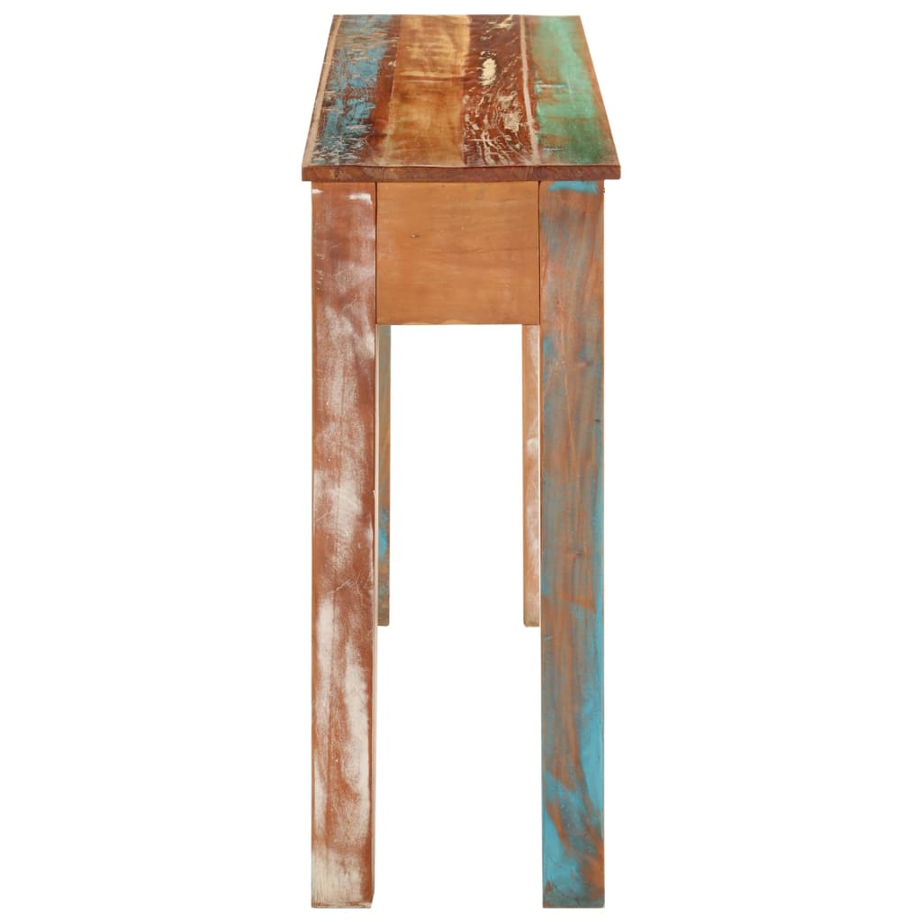 vidaXL Stolik konsolowy, 110x30x75 cm, lite drewno z odzysku