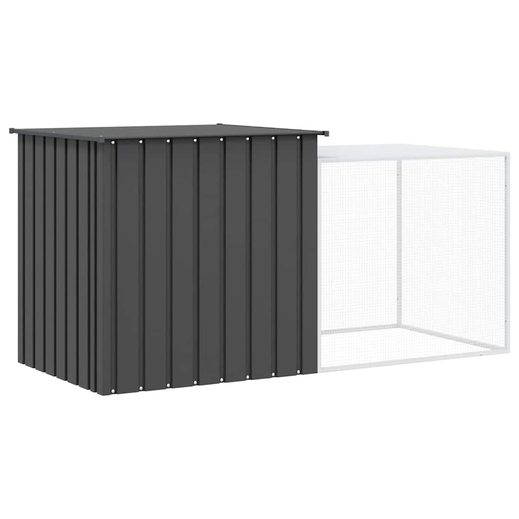 vidaXL Klatka dla królików, antracyt, 200x91x100cm, galwanizowana stal