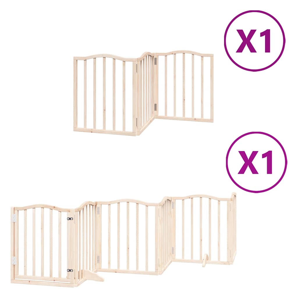 vidaXL Składana bramka dla psa, z drzwiami, 9 paneli, 450 cm