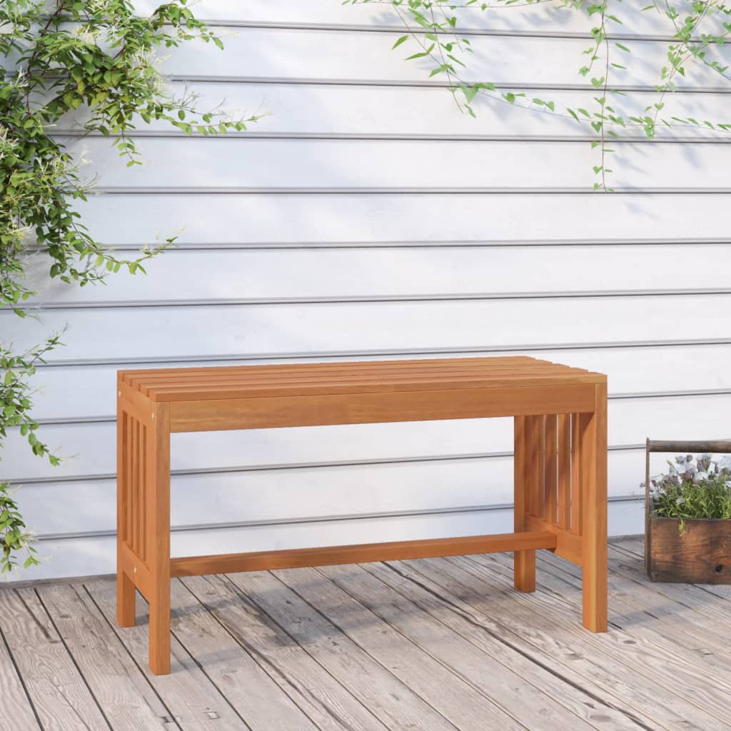 vidaXL Ławka ogrodowa, 80 cm, lite drewno eukaliptusowe