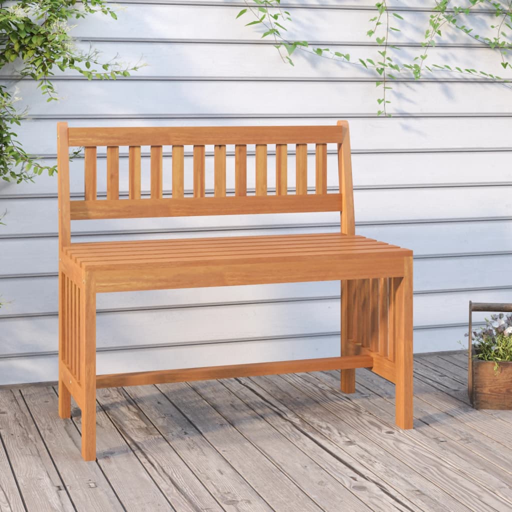 vidaXL Ławka ogrodowa, 80 cm, lite drewno eukaliptusowe