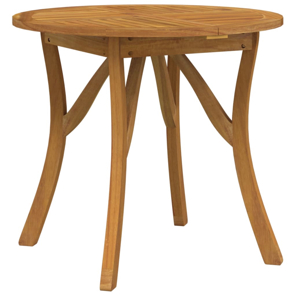 vidaXL Stół ogrodowy, Ø85 cm, lite drewno akacjowe