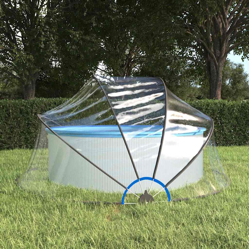 vidaXL Kopuła na basen, okrągła, 315x158 cm, PVC