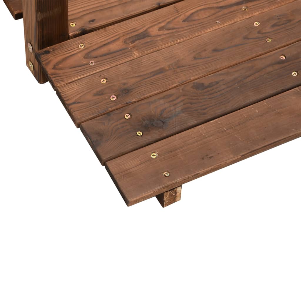 vidaXL Mostek ogrodowy z poręczami łańcuchowymi, 150x67x56 cm, świerk