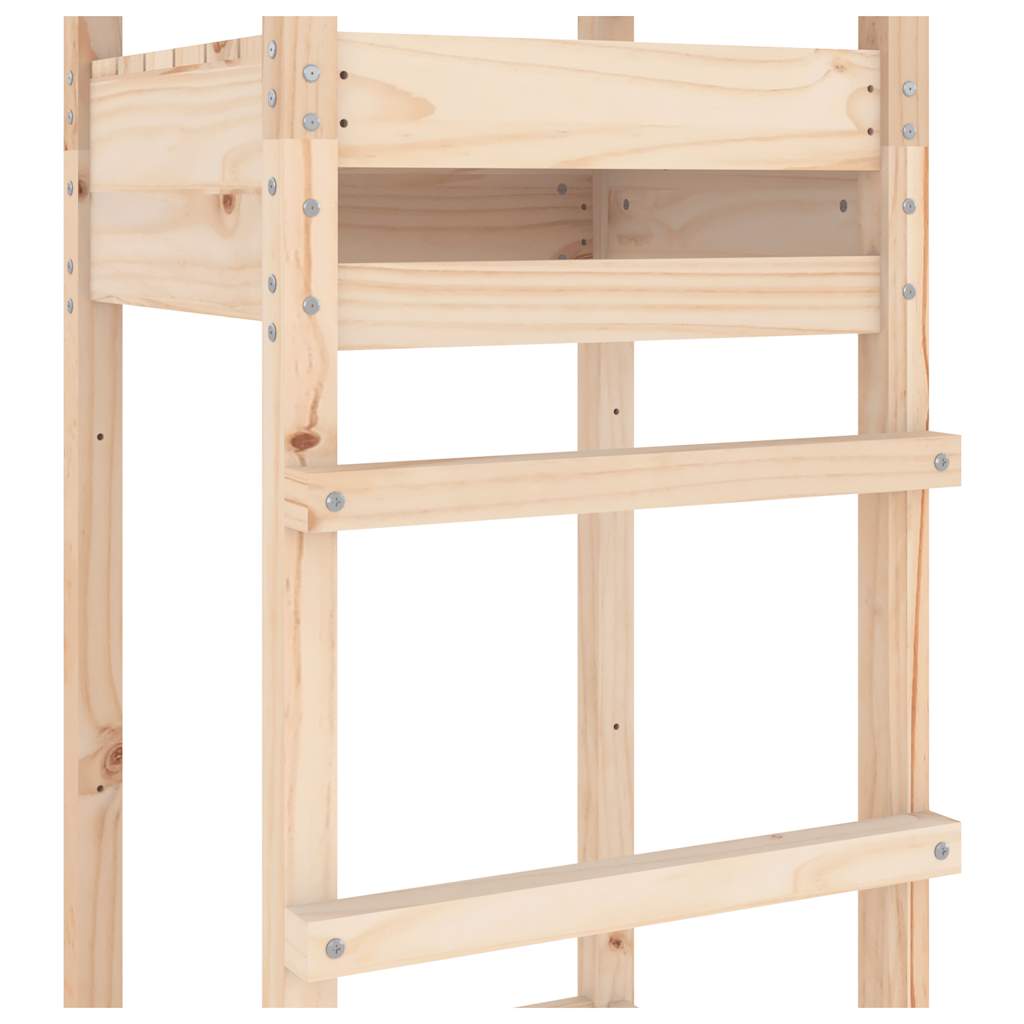 vidaXL Wieża do placu zabaw, 52,5x46,5x206,5 cm, lite drewno sosnowe