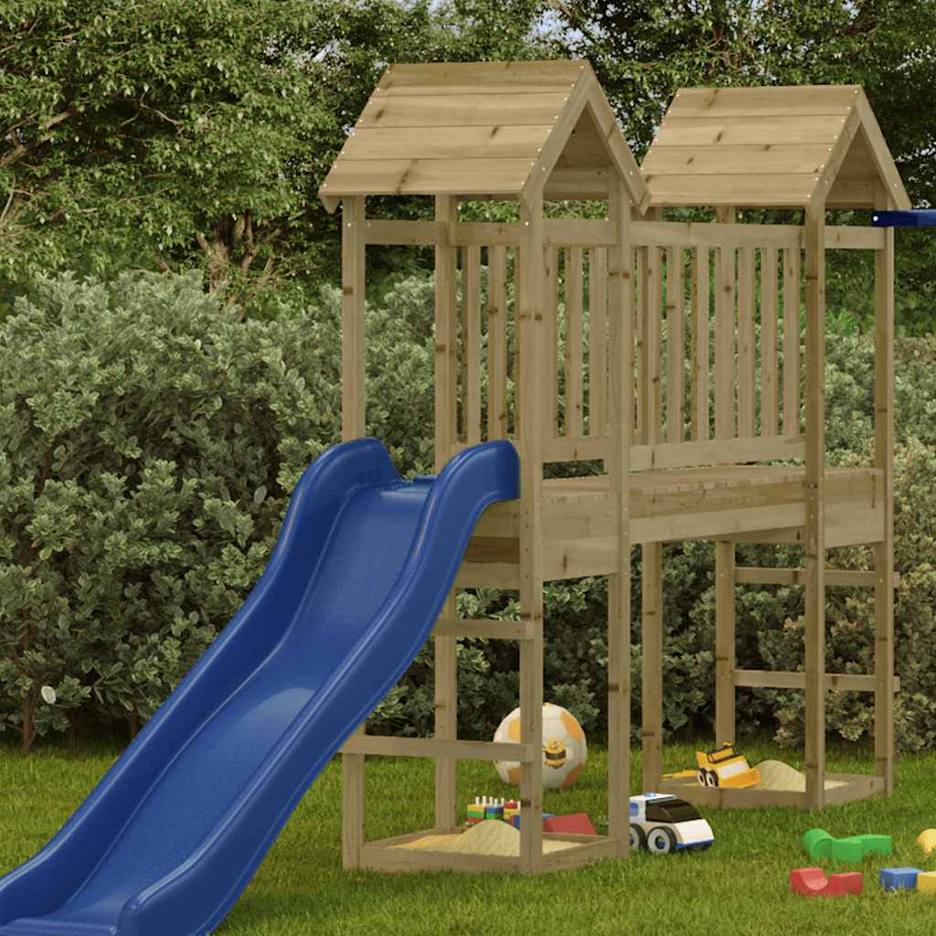 vidaXL Domek do placu zabaw, 53x46,5x194 cm, impregnowana sosna