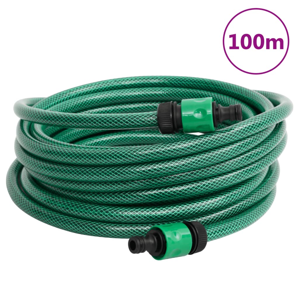 vidaXL Wąż do basenu, zielony, 100 m, PVC
