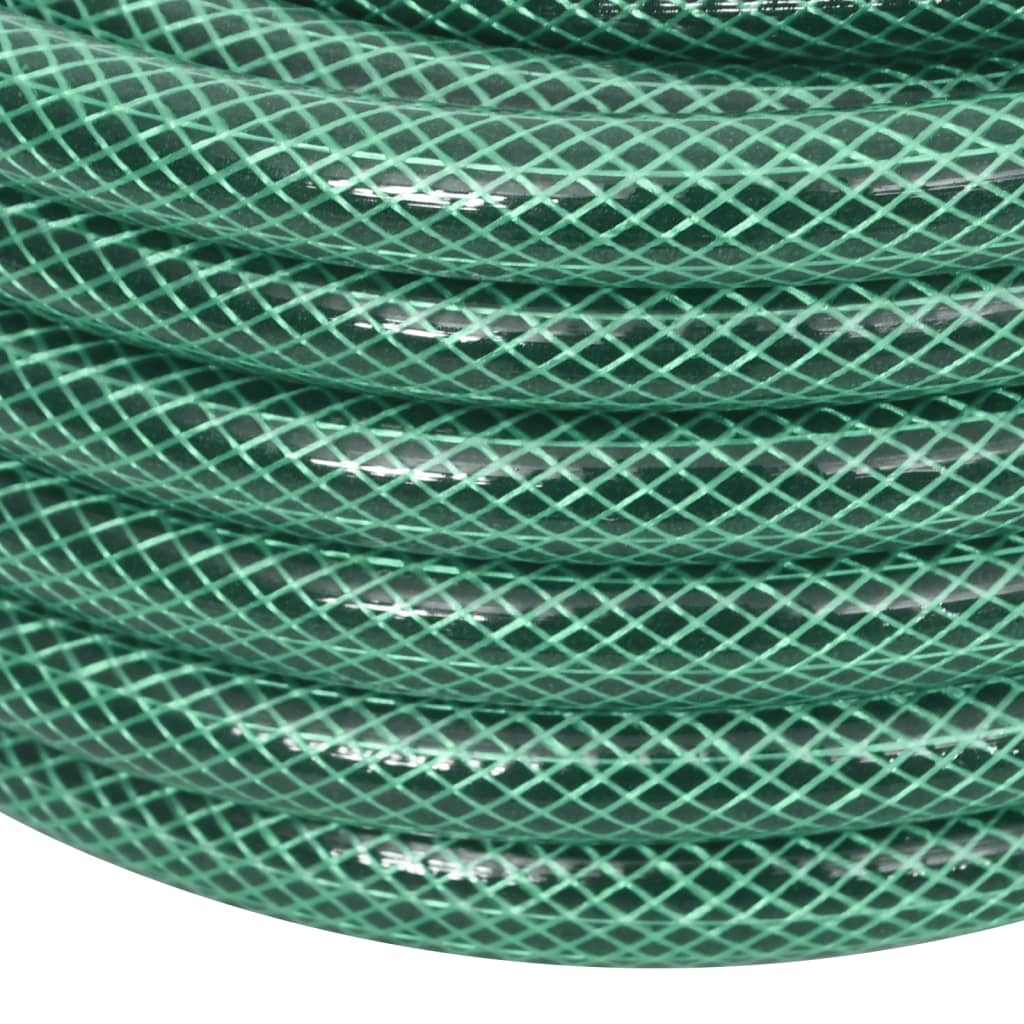vidaXL Wąż ogrodowy z zestawem złączek, zielony, 0,5", 10 m, PVC
