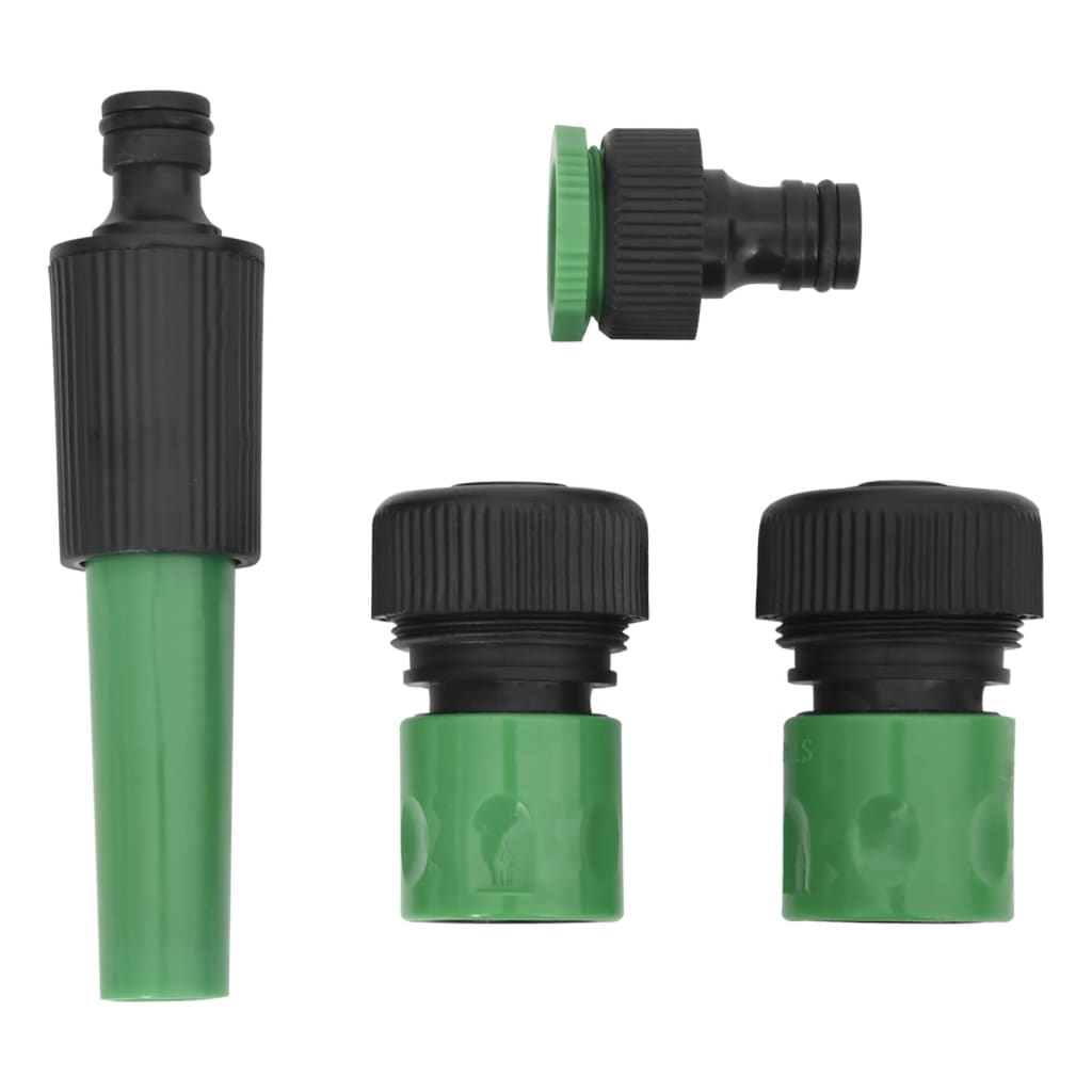 vidaXL Wąż ogrodowy z zestawem złączek, zielony, 0,5", 10 m, PVC