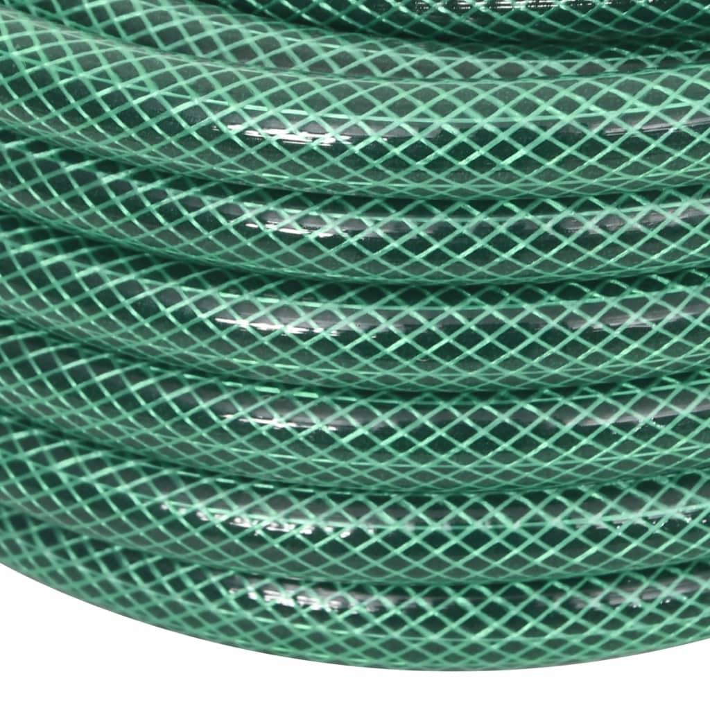 vidaXL Wąż ogrodowy z zestawem złączek, zielony, 0,6", 20 m, PVC