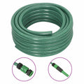 vidaXL Wąż ogrodowy z zestawem złączek, zielony, 0,5", 30 m, PVC
