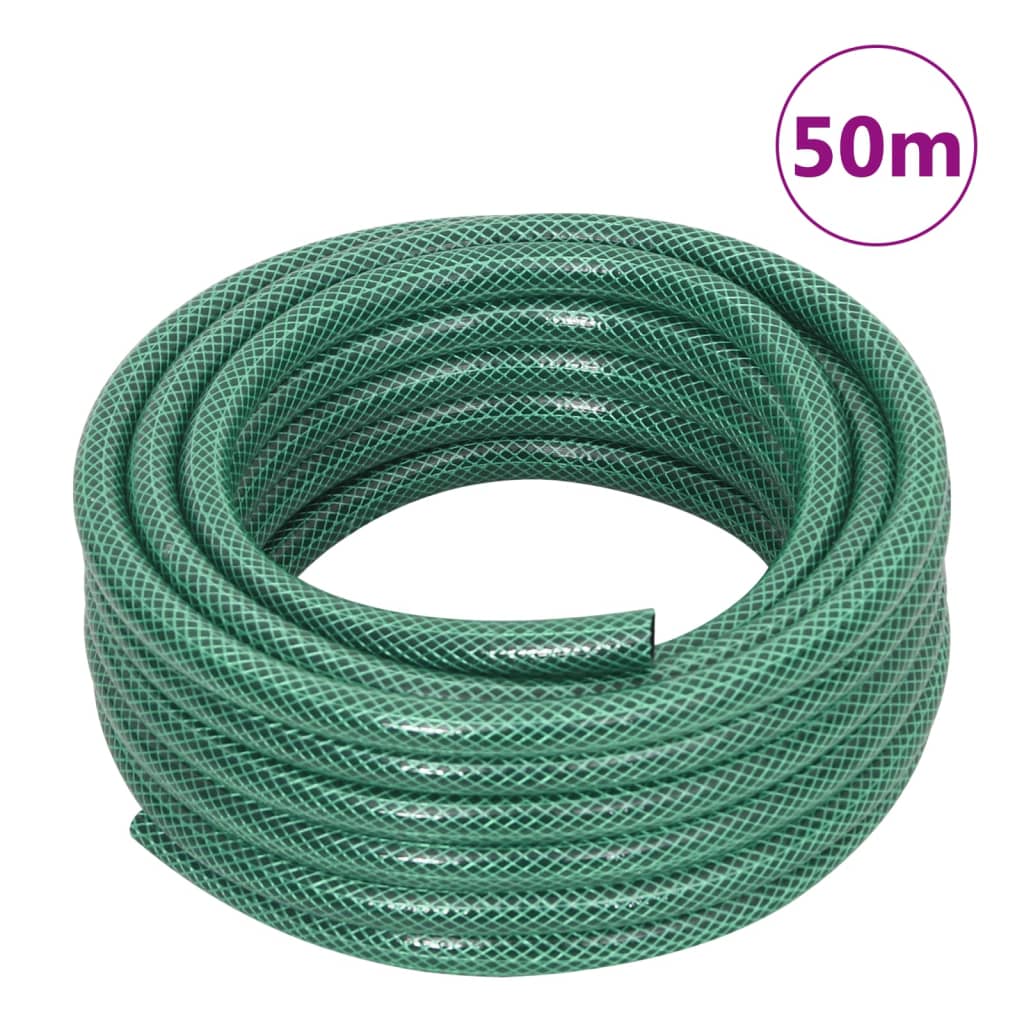 vidaXL Wąż ogrodowy, zielony, 0,5", 50 m, PVC
