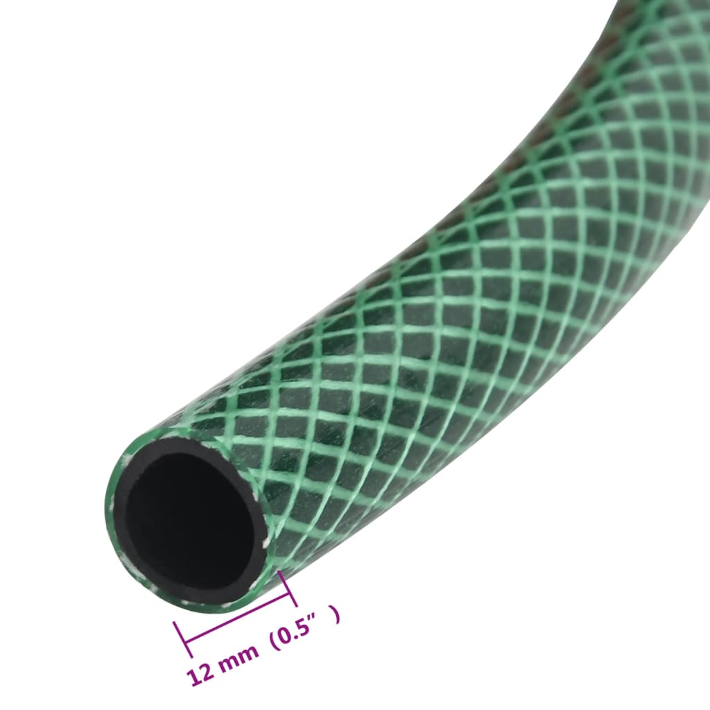 vidaXL Wąż ogrodowy, zielony, 0,5", 50 m, PVC