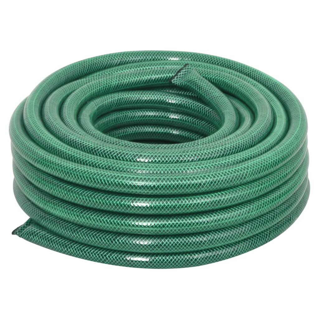 vidaXL Wąż ogrodowy z zestawem złączek, zielony, 0,9", 50 m, PVC