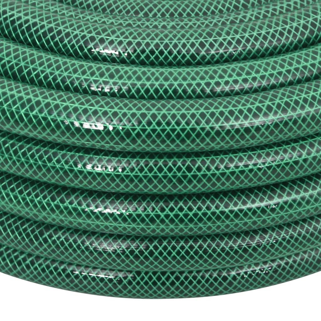 vidaXL Wąż ogrodowy z zestawem złączek, zielony, 0,9", 50 m, PVC