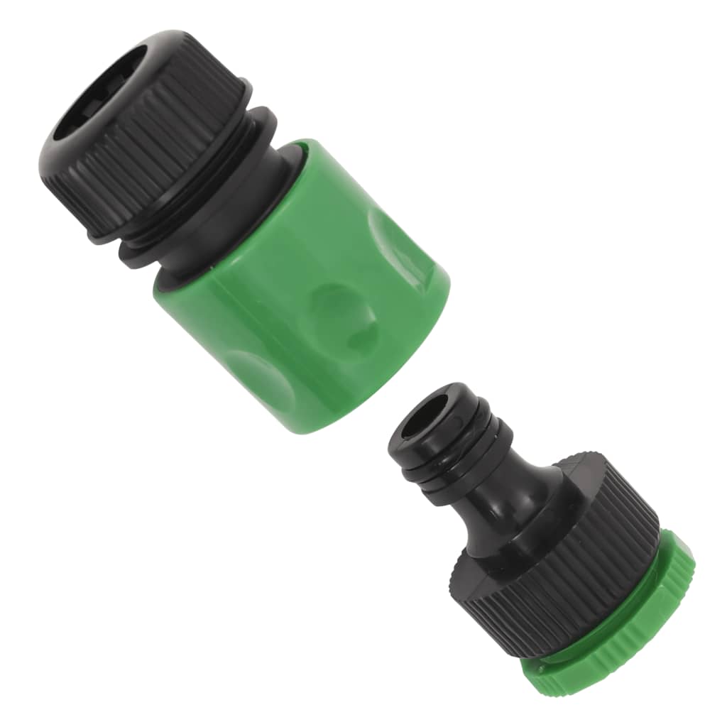 vidaXL Wąż ogrodowy z zestawem złączek, zielony, 0,9", 50 m, PVC