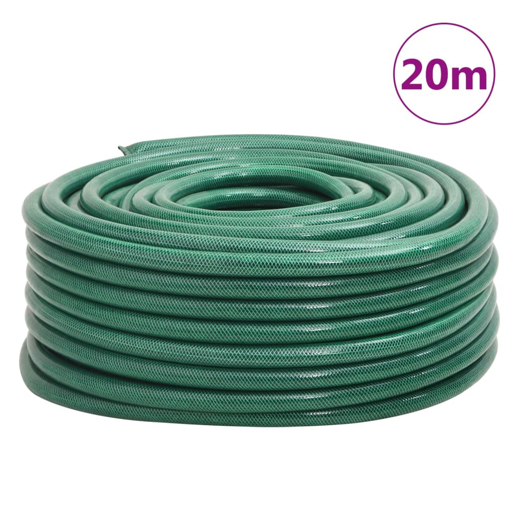 vidaXL Wąż ogrodowy, zielony, 1", 20 m, PVC