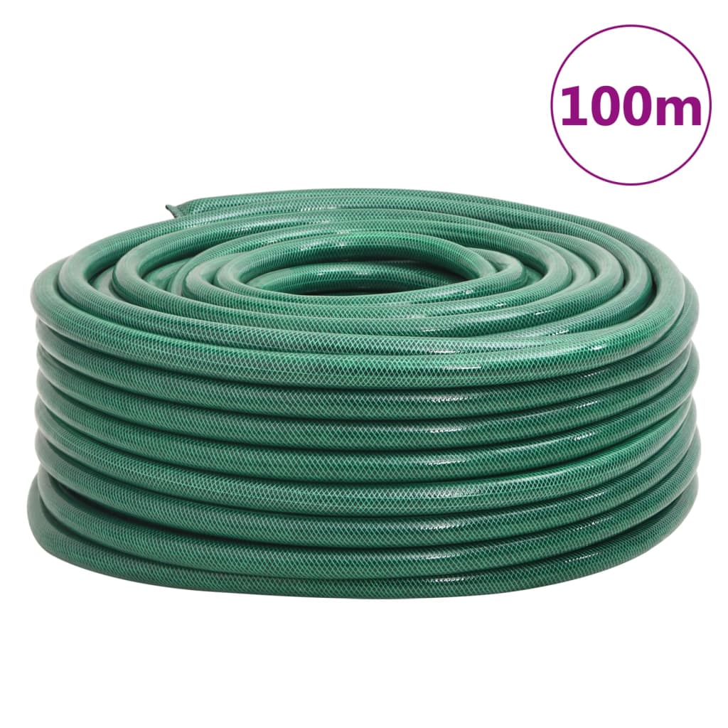 vidaXL Wąż ogrodowy, zielony, 1", 100 m, PVC