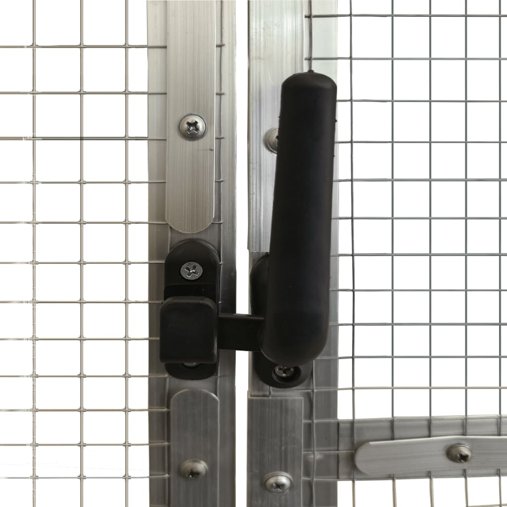 vidaXL Woliera, srebrna, 1,79x3x1,85 m, aluminium