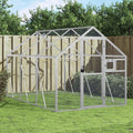 vidaXL Woliera, srebrna, 1,79x3x1,85 m, aluminium