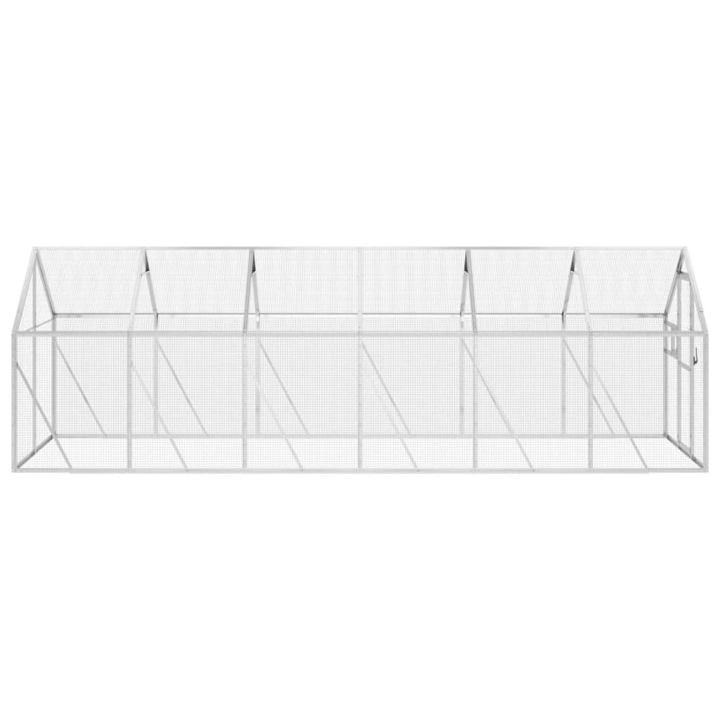 vidaXL Woliera, srebrna, 1,79x6x1,85 m, aluminium