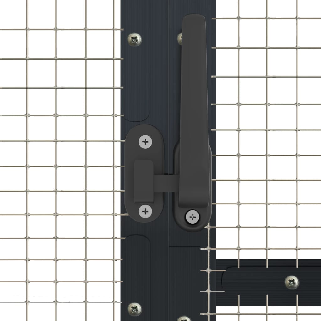 vidaXL Woliera, antracytowa, 1,79x4x1,85 m, aluminium