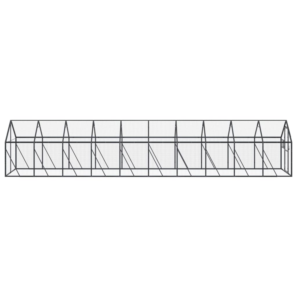 vidaXL Woliera, antracytowa, 1,79x10x1,85 m, aluminium