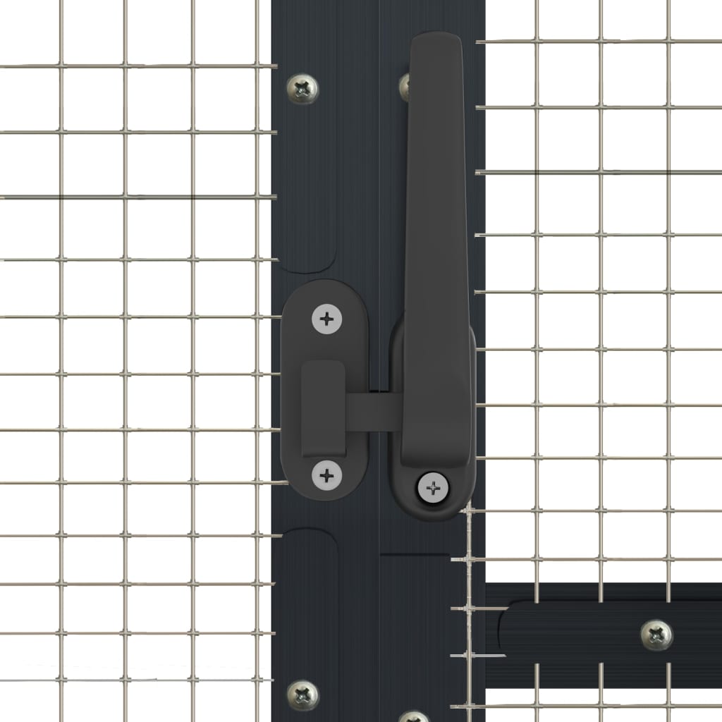 vidaXL Woliera, antracytowa, 1,79x10x1,85 m, aluminium