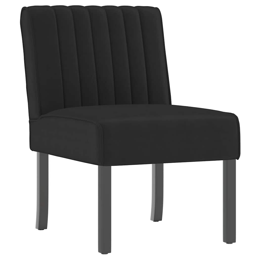 vidaXL Fotel, czarny, obity aksamitem