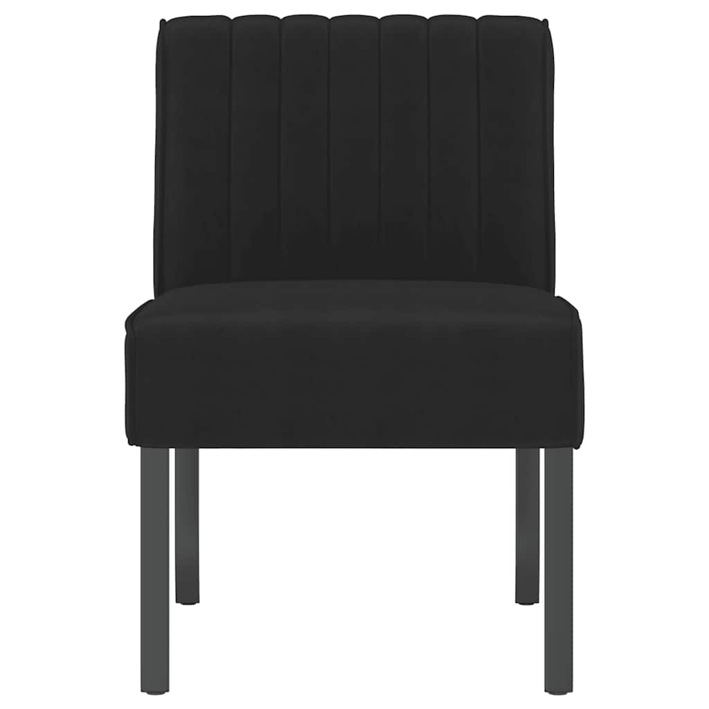 vidaXL Fotel, czarny, obity aksamitem