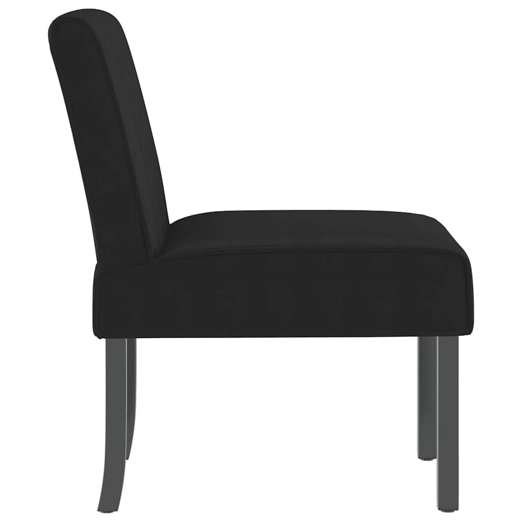 vidaXL Fotel, czarny, obity aksamitem