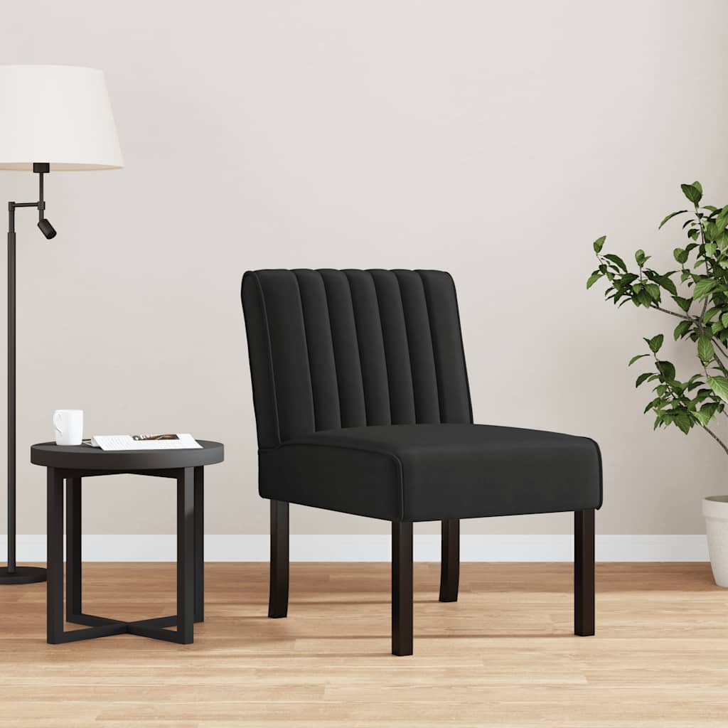 vidaXL Fotel, czarny, obity aksamitem