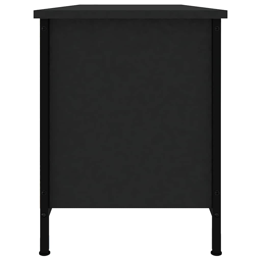 vidaXL Szafka pod TV, czarna, 102x35x45 cm, materiał drewnopochodny