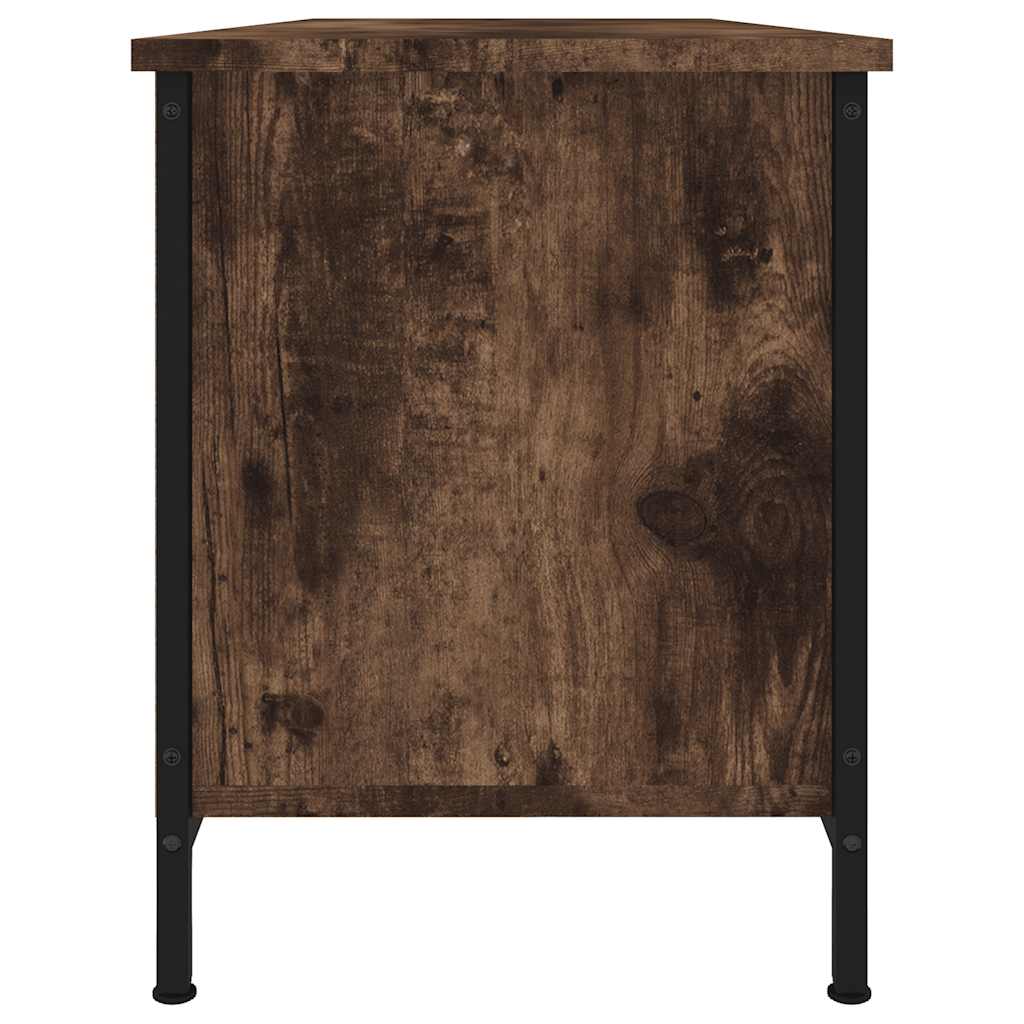 vidaXL Szafka pod telewizor, przydymiony dąb, 102x35x45 cm