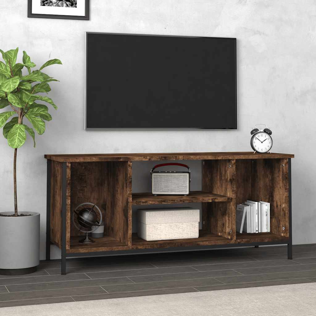 vidaXL Szafka pod telewizor, przydymiony dąb, 102x35x45 cm