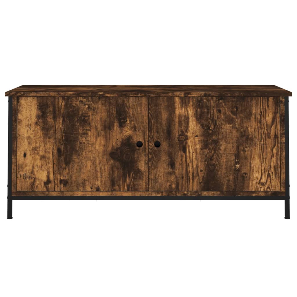 vidaXL Szafka pod telewizor, przydymiony dąb, 102x35x45 cm